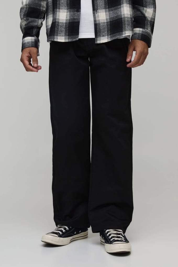 Relaxed Fit Plooifront Work 365 Pantalon | Black | Size 34