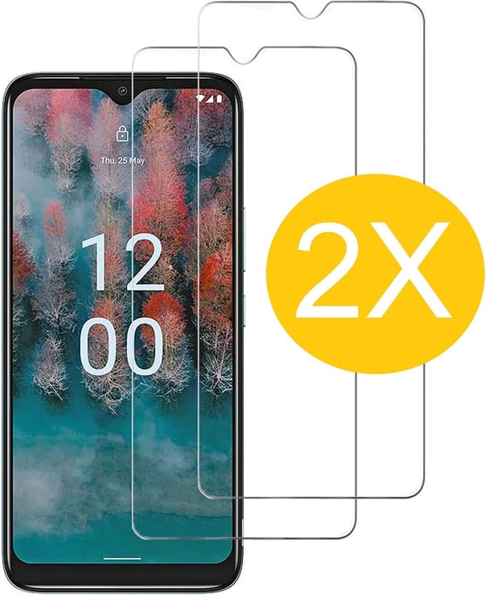 Screenprotector geschikt voor Nokia C110 screenprotector Beschermglas - 2 Stuks - Screenprotector geschikt voor Nokia C110 Screen protector gehard glas