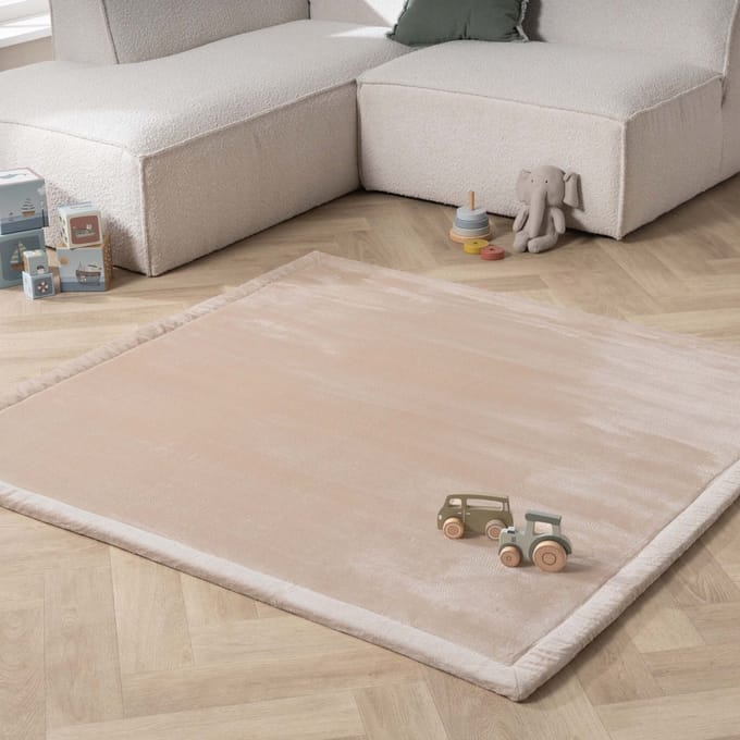 Little Olly Vierkante speelmat - Jip Beige | Wasbaar - 120x120cm