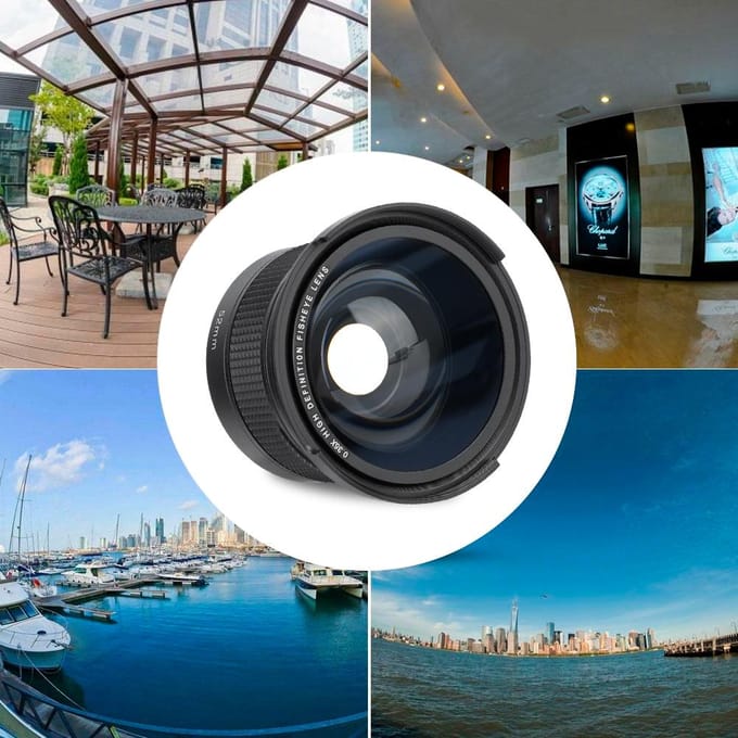 52mm 0.35X Universele Groothoek Fisheye Lens met Lensdoppen Opbergtas voor SLR DSLR gray