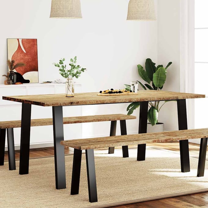 vidaXL - Eettafel - 150x90x75 - cm - massief - acaciahout