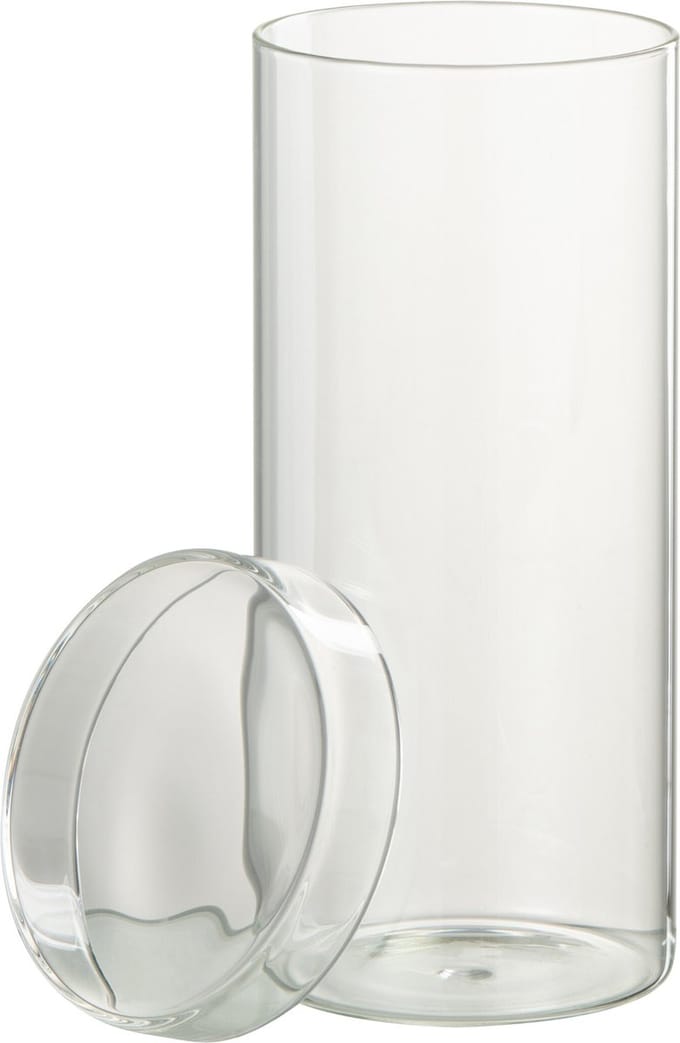 J-Line voorraadpot Lisa - glas - transparant - large