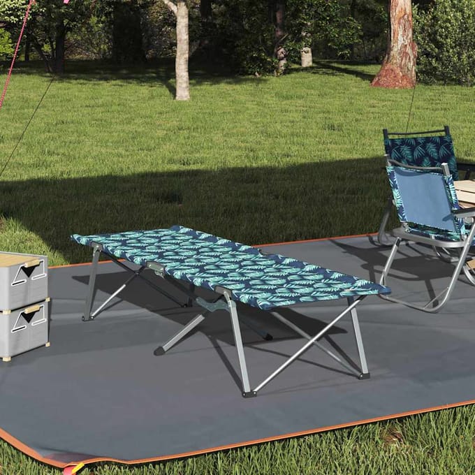 vidaXL - Opvouwbaar - Campingbed - Blad - Bossen - 194 - x - 62,5 - x - 42,5 - cm