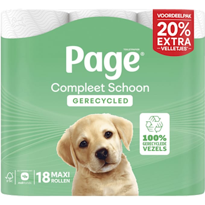 Compleet Schoon Recycled Toiletpapier