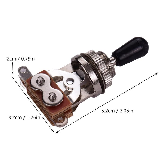 Selettore per chitarra elettrica elettrificata LP SG a 3 vie Selettore Black Top black