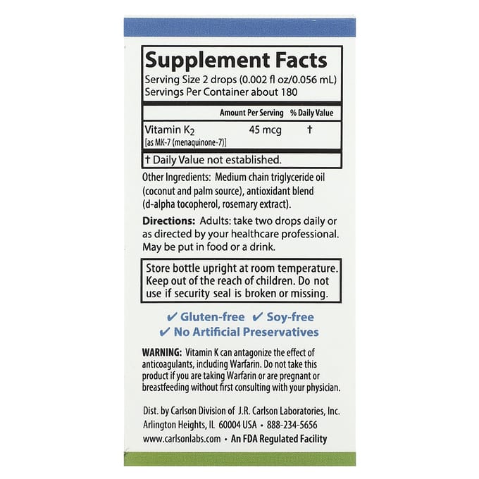Super Daily® K2, 45mg, 10.16ml (0.34 fl oz)