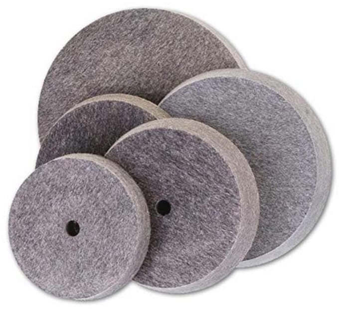 Vilten Polijstschijf 150 x 20 x 14 mm - Schuin 15° voor Professionele Slijpers
