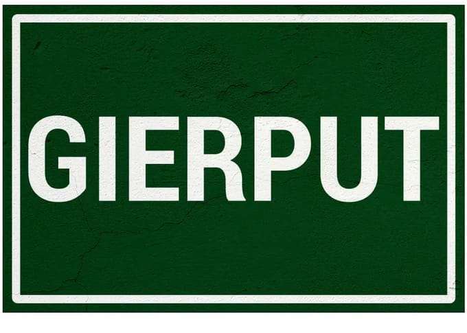 Gierput bord | Sign Again materiaal | 30 x 20 cm