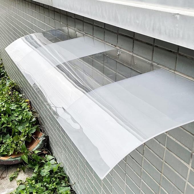 Deurluifel Polycarbonaat - Overkapping Buiten - Bescherming Entree - Weerbestendig Ontwerp - 40 x 150 cm - Transparant