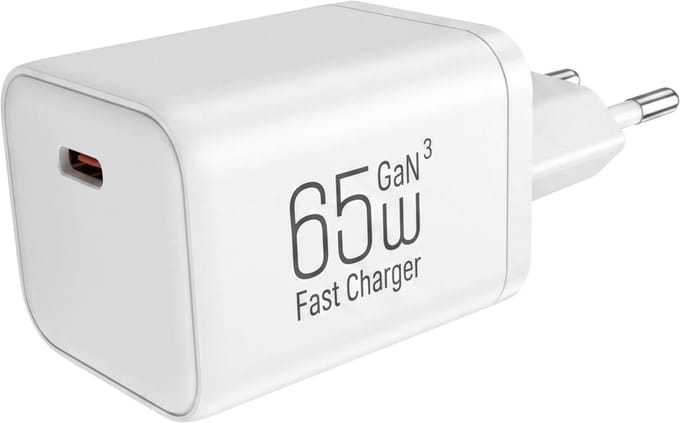 Mastersøn 65W GaN Oplader - USB-C Adapter voor iPhone & MacBook - Snellader - Wit