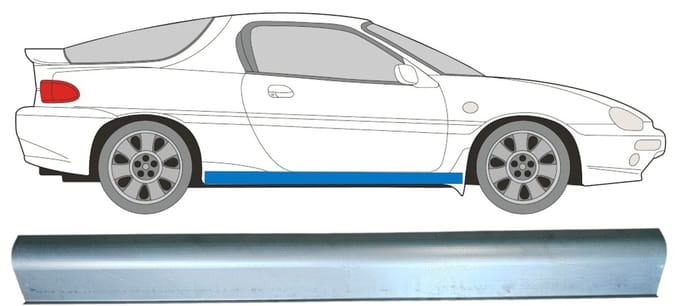 Reparatie dorpel voor Mazda MX-3 1992-1998 / Links = Rechts (symmetrisch)
