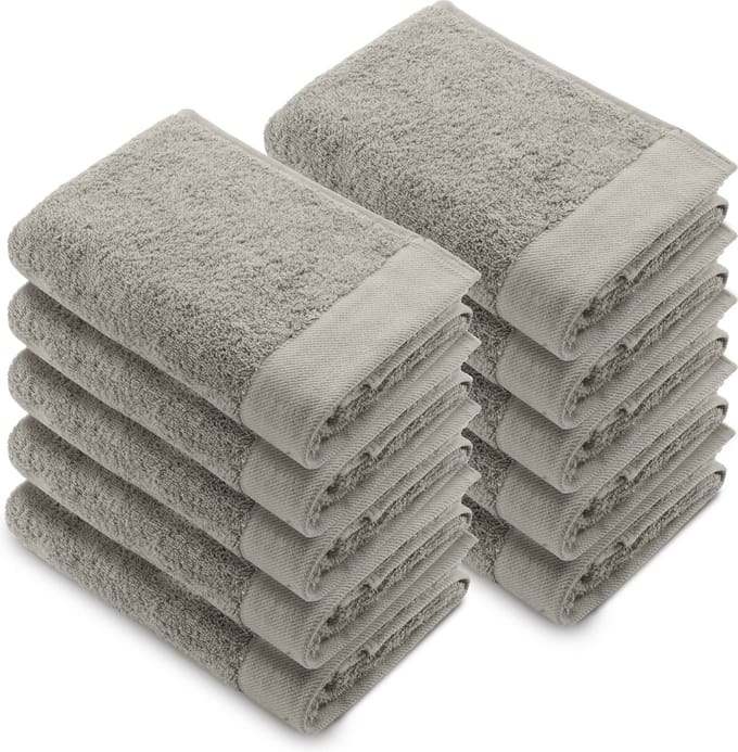 Walra Remade Handdoeken 50x100 - set van 10 - Zware kwaliteit 550 g/m2 - Taupe