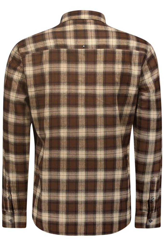 No Excess Shirt Check Brown Größe: L | Casual hemden Outlet | Herren | Braun