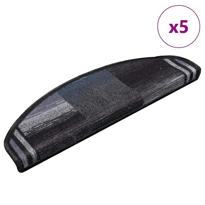 vidaXL - Trapmatten - zelfklevend - 5 - st - 65x21x4 - cm - zwart - en - grijs