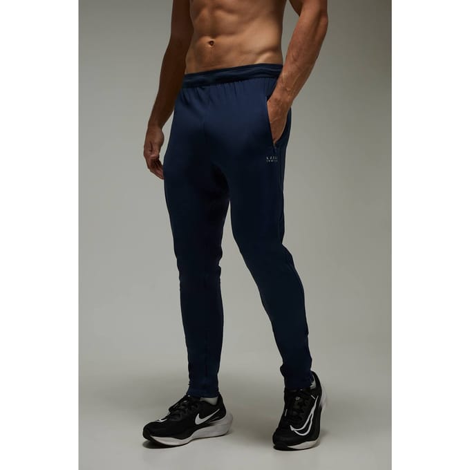 Heren Active Gym Essentials Stretch Tapered Jogger | Navy | Size Large