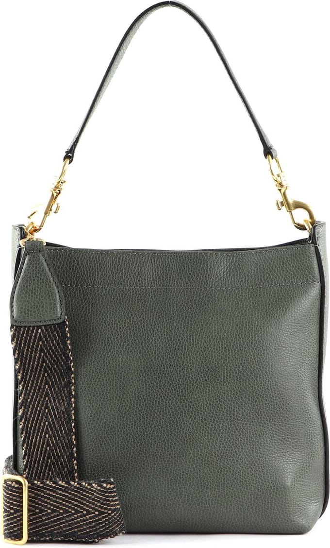 GIANNI CHIARINI Leren Schoudertas Tea Shoulderbag Field Green Donkergroen