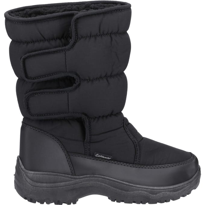 Cotswold Welland Textiel Dames Zwarte Winter Middelhoge Laarzen