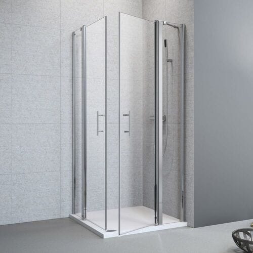 Megabad Profi Collection Planplus corner entry with fixed part 80 x 80 x 195 cm MBPPEEFD80