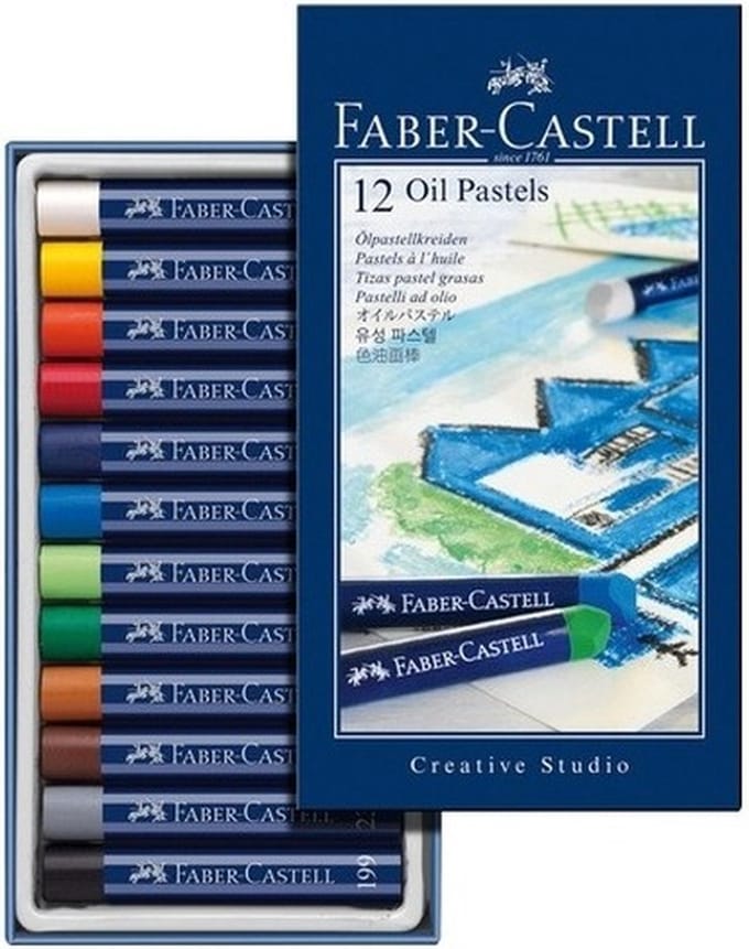 12x oliepastelkrijt Faber castell 11mm