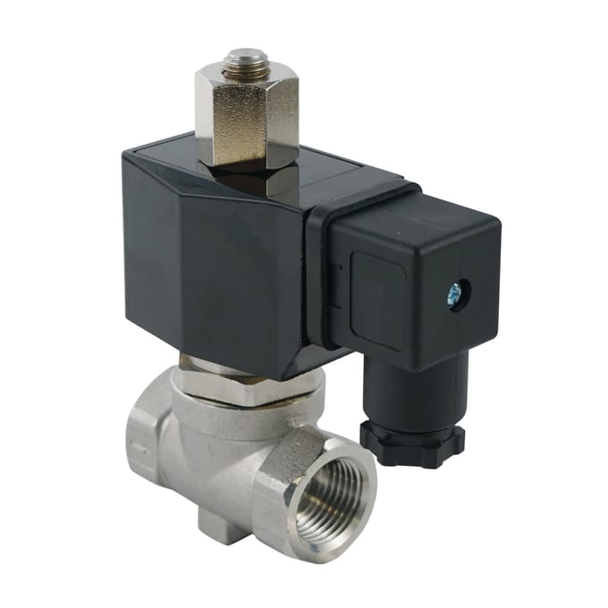 Magneetventiel ST-SB 1/2'' NO rvs FKM 0-10bar 12V DC - ST-SB012S090F-012DC