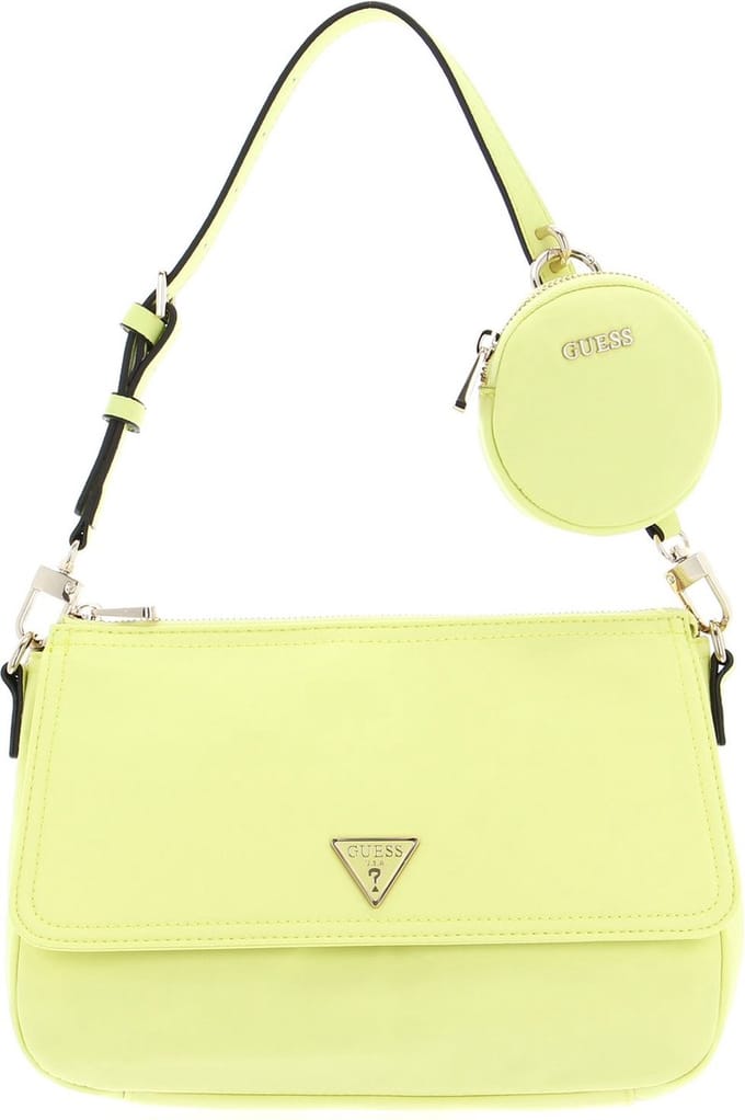 GUESS Schoudertas Eco Gemma Top Zip Shoulder Bag Light Lime Neongeel