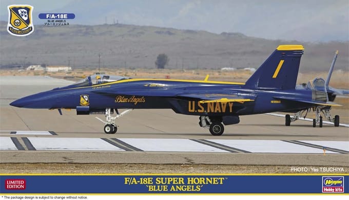 Hasegawa Modelbouwpakket Vliegtuigen - 02467 Boeing F/A-18E Super Hornet `Blue Angels´ - Limited Edition Plastic - 1:72 - Modelbouw