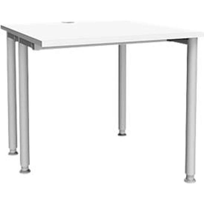 Schäfer Shop  Genius Bureautafel MODENA FLEX, breedte 800 mm, aan een zijde ingekort, wit