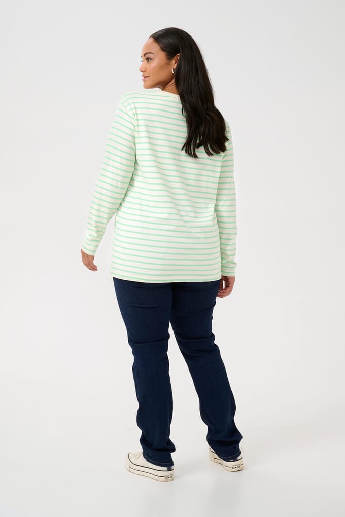 Dames-T-shirt met lange mouwen KAFFE Curve Winni