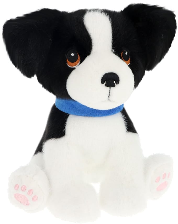 Keeleco puppy border collie knuffel - 23 cm - dierenknuffels