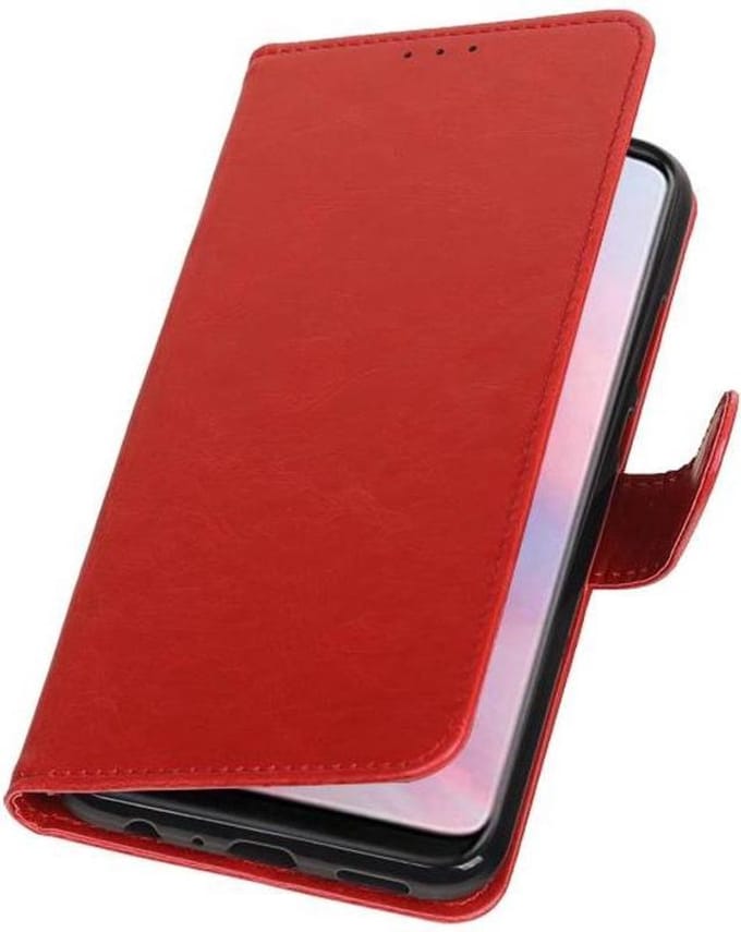Rood Pull-Up Booktype Hoesje voor Huawei Y9 2019
