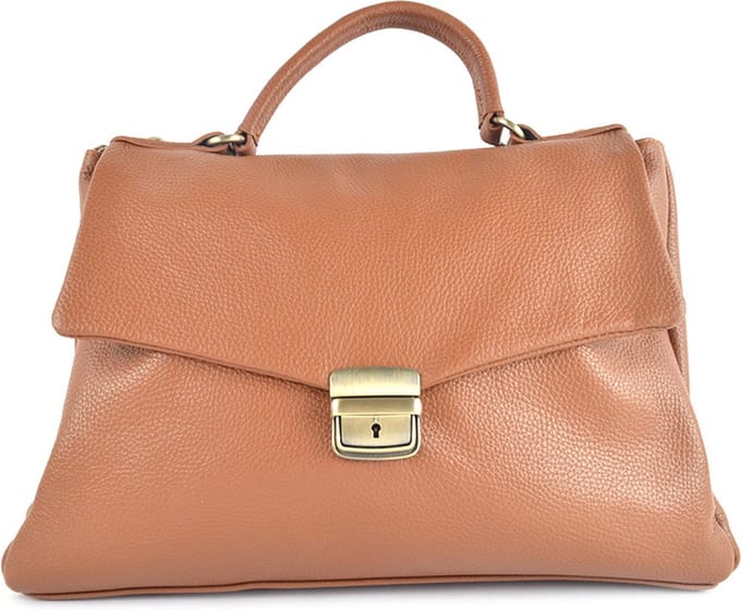 Giuliano handtas Agatha - Bruin - Dames - Made in Italy