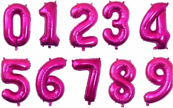 Go Go Gadget - Cijferballon - Folieballon - 70cm - Fuchsia - Cijfer 8