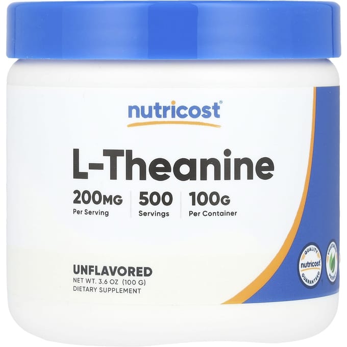 Nutricost, L-theanine, naturel, 92 gram (100 gr)