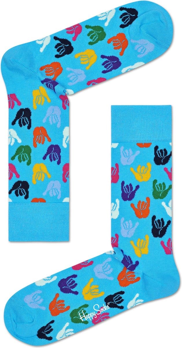 Happy Socks - Hang Loose - blauw Multi - Unisex - Maat 36-40