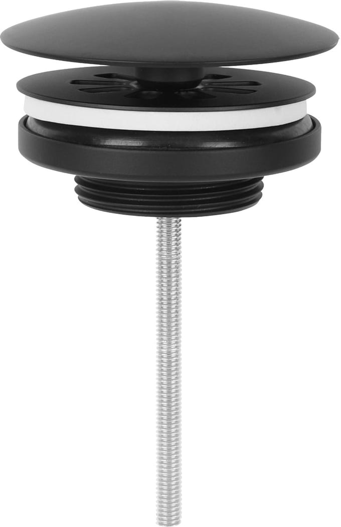 Differnz Afvoerplug Mat Zwart â€“ Always open â€“ Ã˜ 72 mm â€“ met schroef