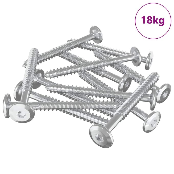 vidaXL Houten Schroeven 1350 st zilver Staal