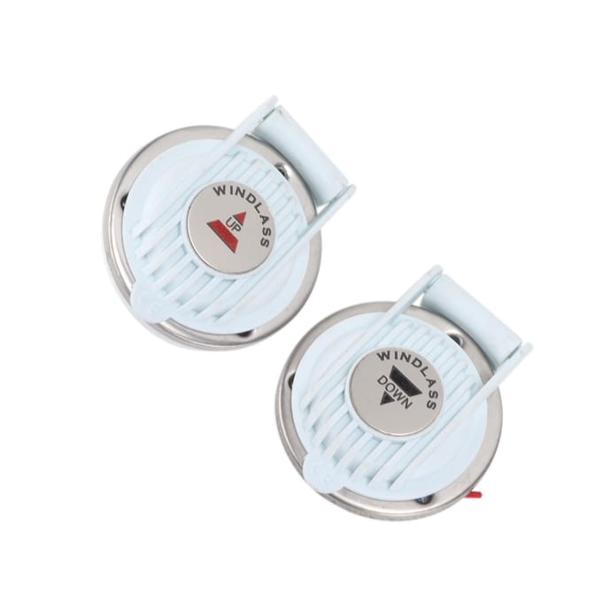 2 stuks Lier Voetschakelaar Omhoog en Omlaag Wit Handsfree Universeel voor Marine Boot Schip Anker DC white