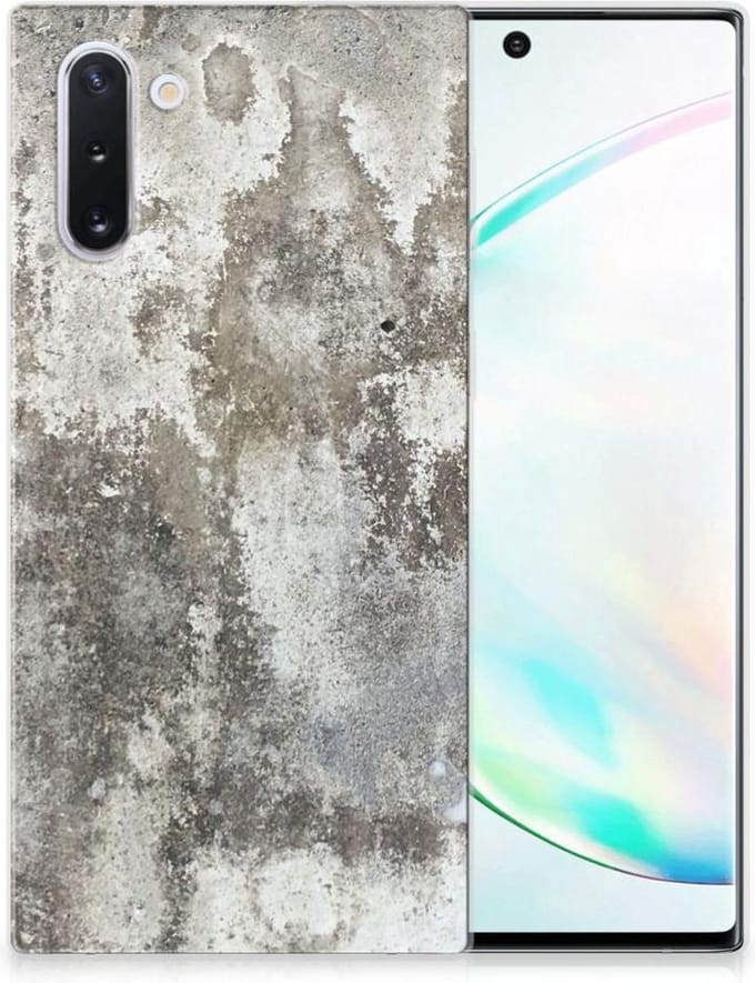 Samsung Galaxy Note 10 TPU Siliconen Hoesje Beton Print
