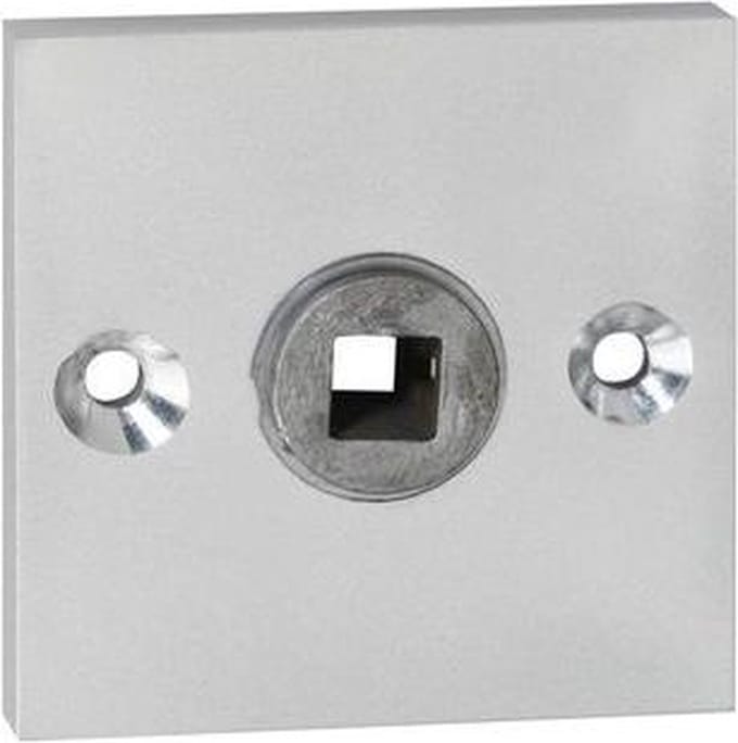 IMPRESSO - ROZET VIERKANT - SCHROEF MODULAIR ALU - 2x
