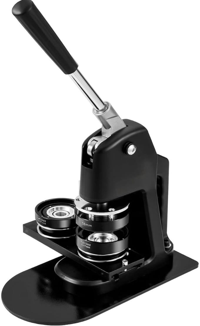 DailySupplies® Button Maker - Badge Machine - Pin - Zwart