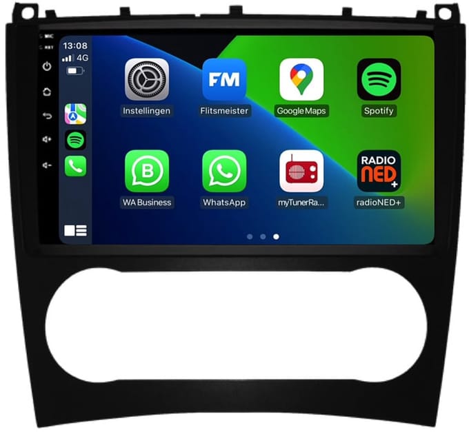 CarPlay autoradio geschikt voor Mercedes CLK | 2004 t/m 2009 | Android 13 | Draadloos Apple CarPlay & Android Auto | 2GB + 32GB | 8-Core processor | Davilon | 2025 model | 2004 2005 2006 2007 2008 2009 | Bluetooth & Wifi