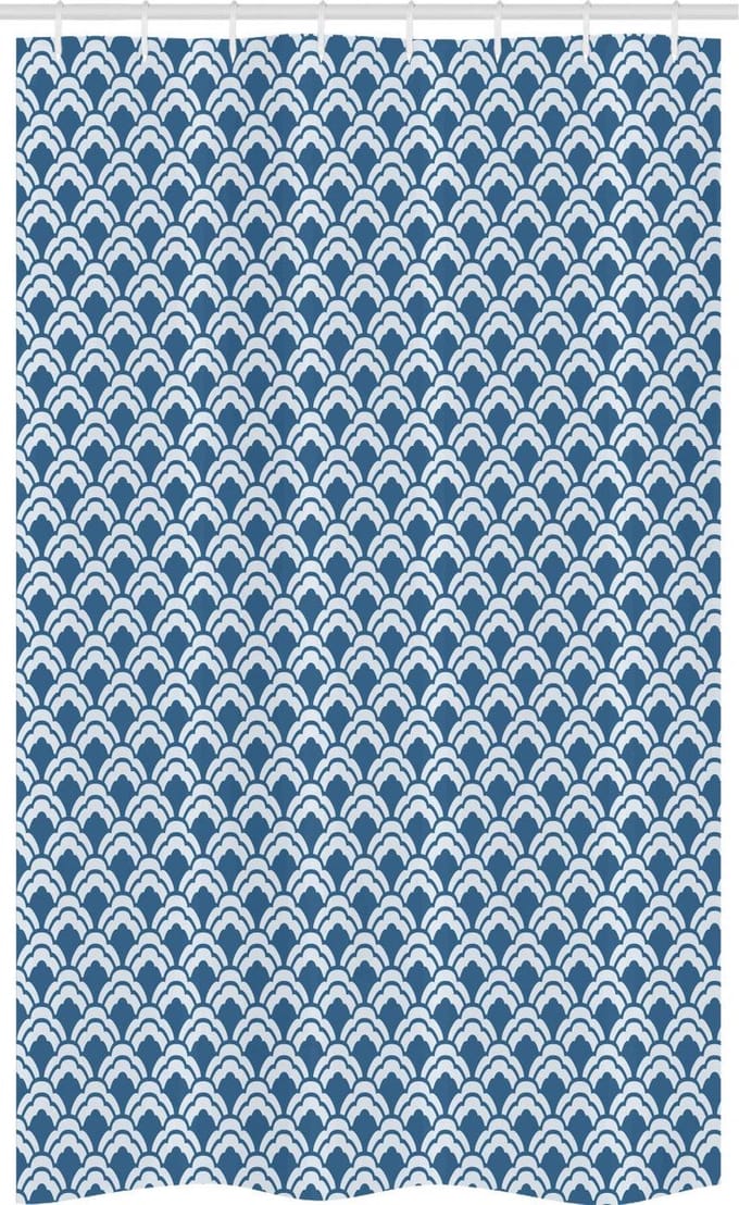 ABAKUHAUS Douchegordijn – 120x180 cm – Blauw/Wit Polyester