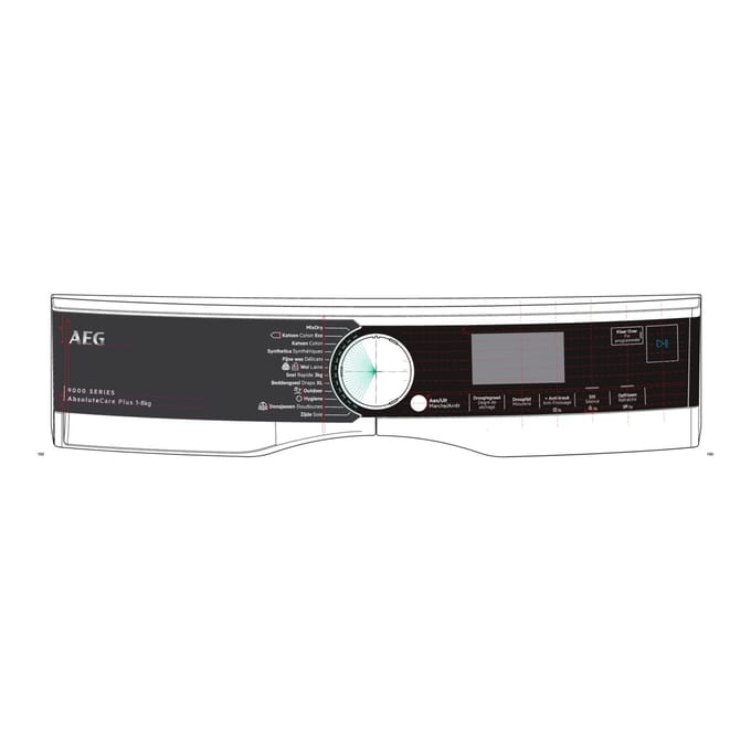 AEG controlepaneel, wit, AEG 140238714046