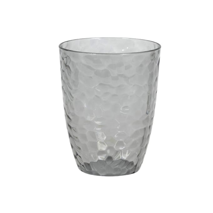 Glas kunststof transparant grijs ø8,5x11cm