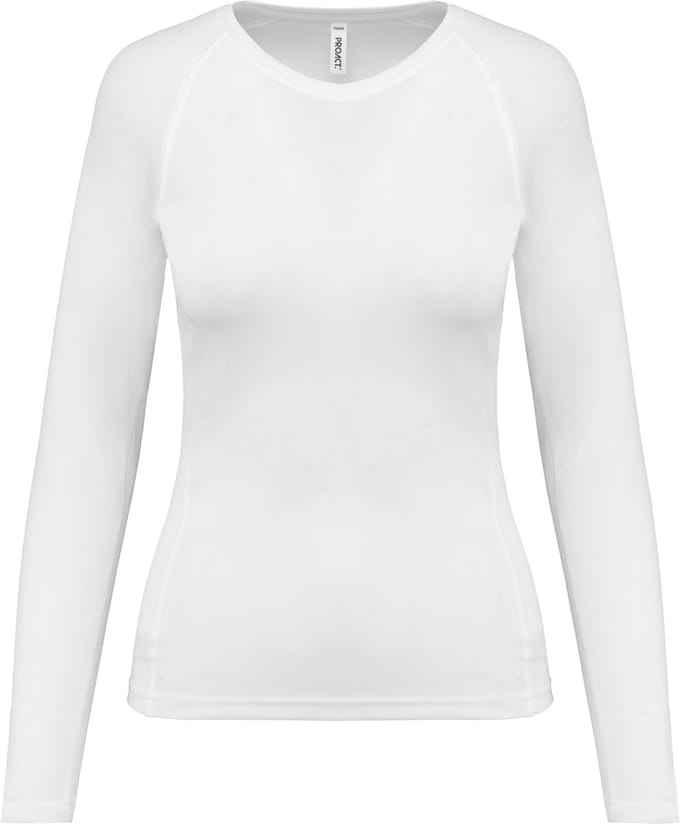 PROACT® Damessportshirt Lange Mouwen PA444 - White - S