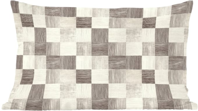 Sierkussens - Kussentjes Woonkamer - 60x40 cm - Patroon - Dambord - Houtnerf