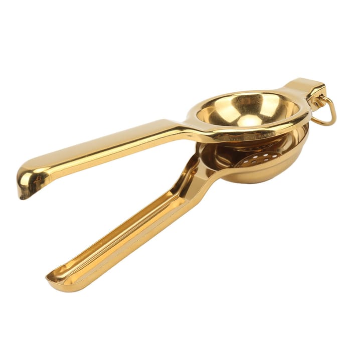 Citroenpers RVS Ergonomische Ultra Lange Handgreep Handpers Met Hefring voor L goud