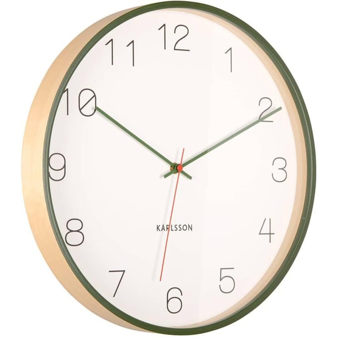 Karlsson Wandklok Joy - Groen - Ø40cm - Wandklok Modern