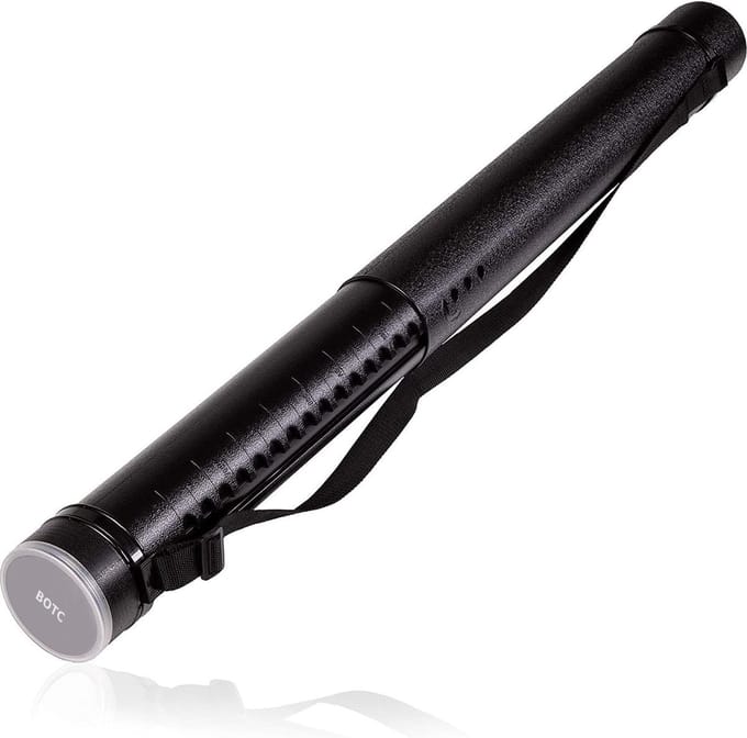 BOTC Tekenopslagbuis - Waterdicht - Ronde Afdekking - 63x9CM - Zwart