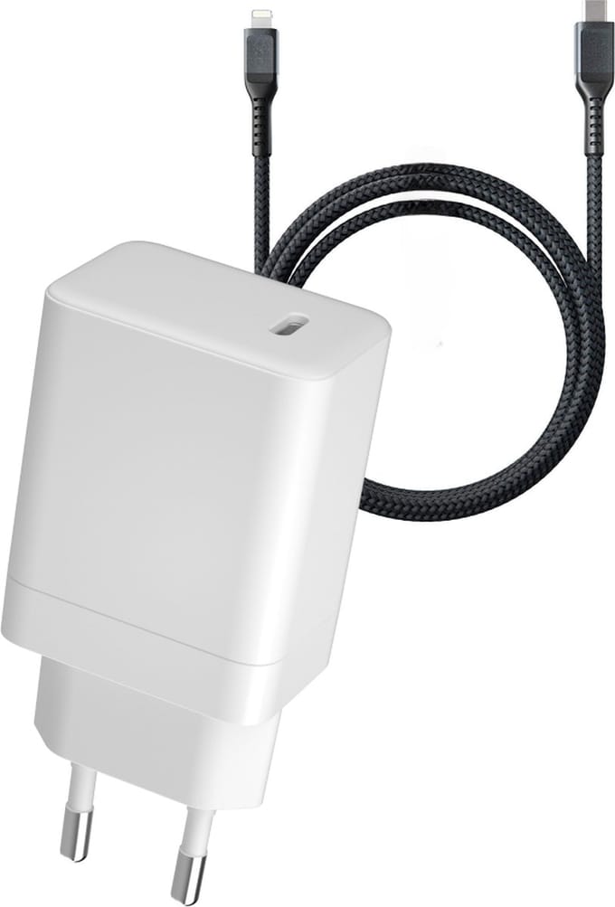 65w oplader geschikt voor iPhone / iPad + Lightning naar usb C kabel 3 meter - Snellader